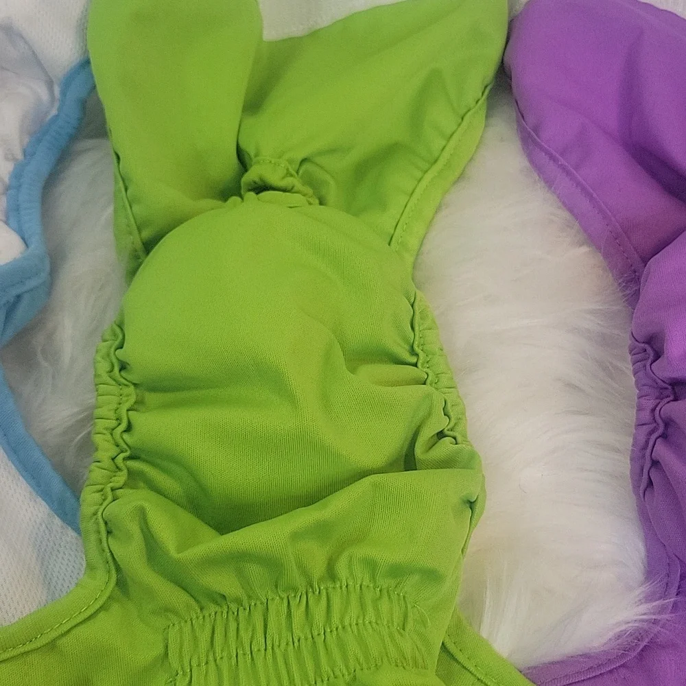 Pet Magasin 3‎ piece Blue, Green, Purple Dog Diapers Small